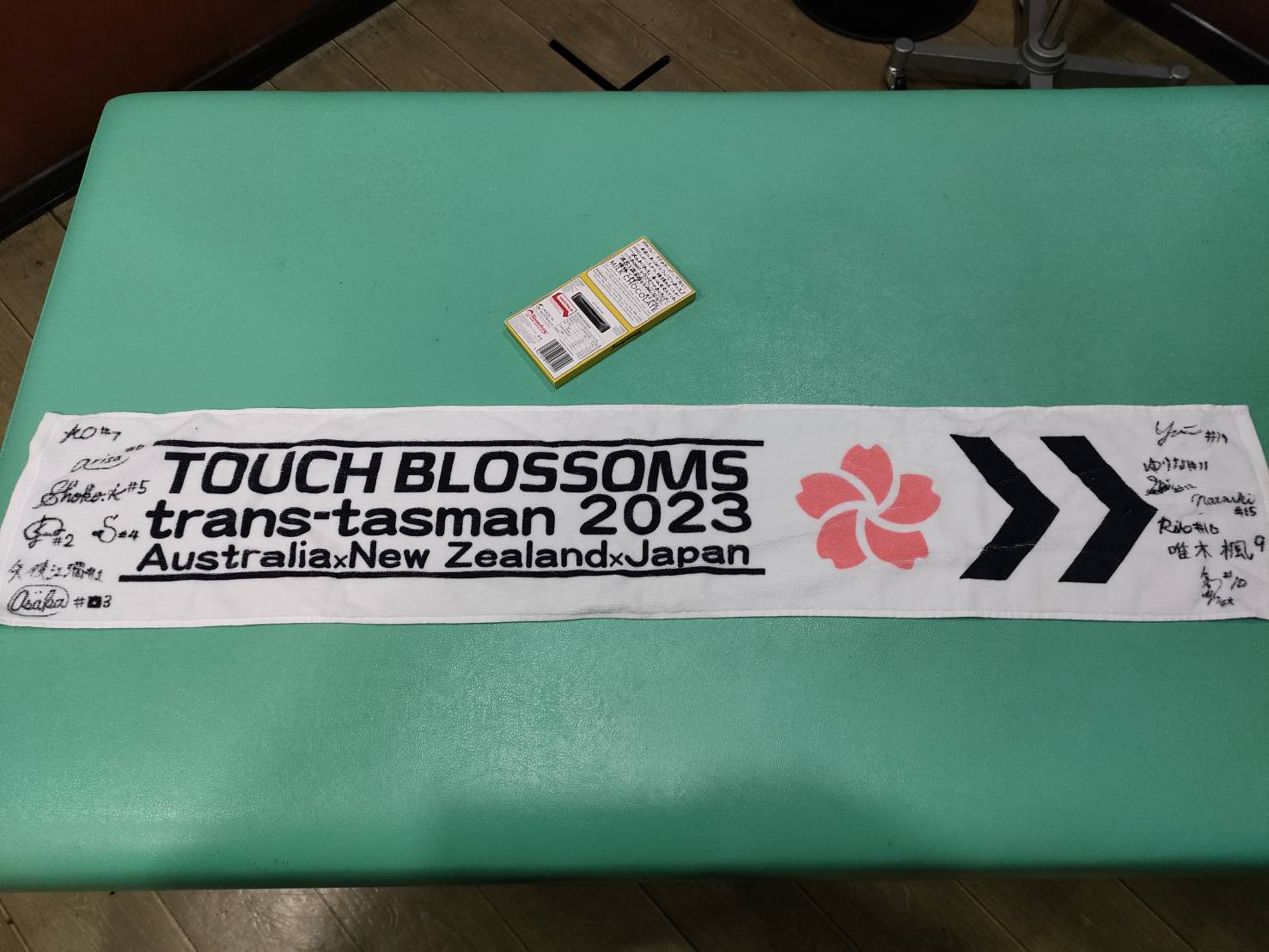 日本代表チームとの集合写真