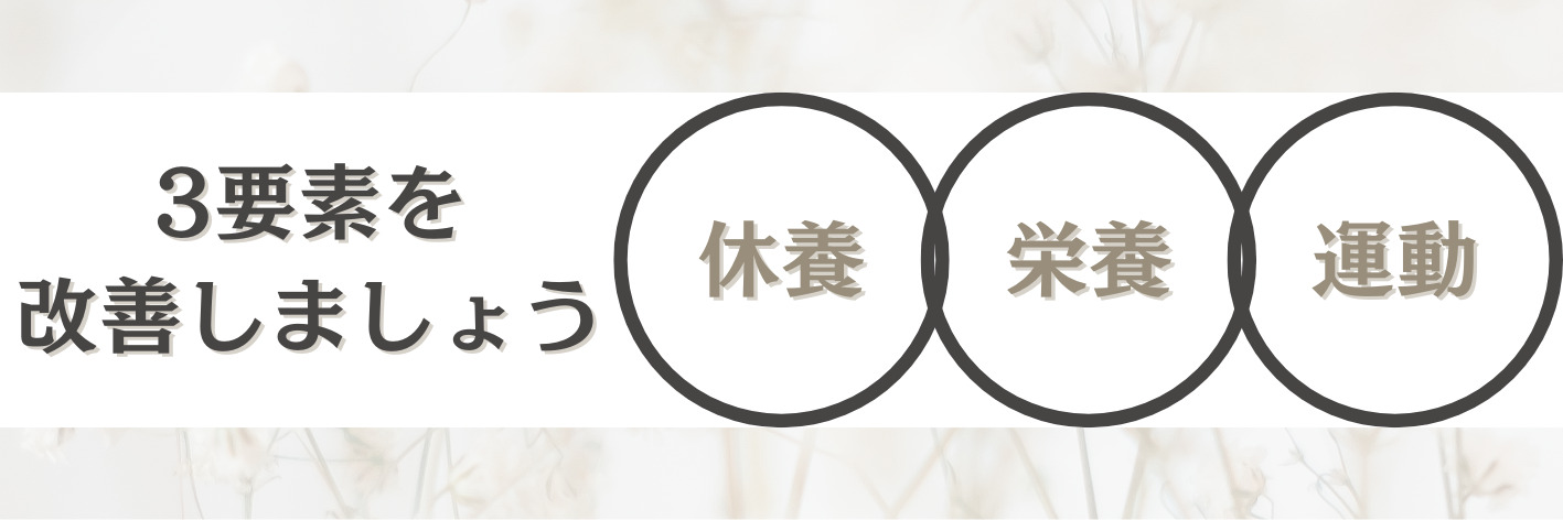 生活習慣の3要素