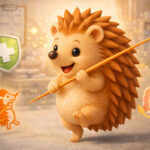 鍼を持つハリーちゃん