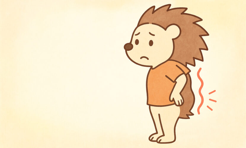 側彎症に悩むハリーちゃん