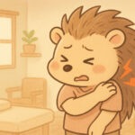 肩こりに悩むハリーちゃん