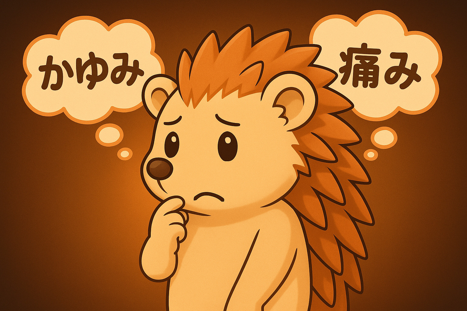 かゆみと痛みの違いを示すイラスト