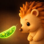 ユーグレナを見つめるハリーちゃん