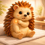 五十肩の鍼治療を受けるハリーちゃん