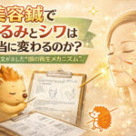 美容鍼の論文を読むハリーちゃん