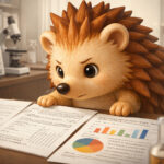 美容鍼の論文を調べるハリーちゃん