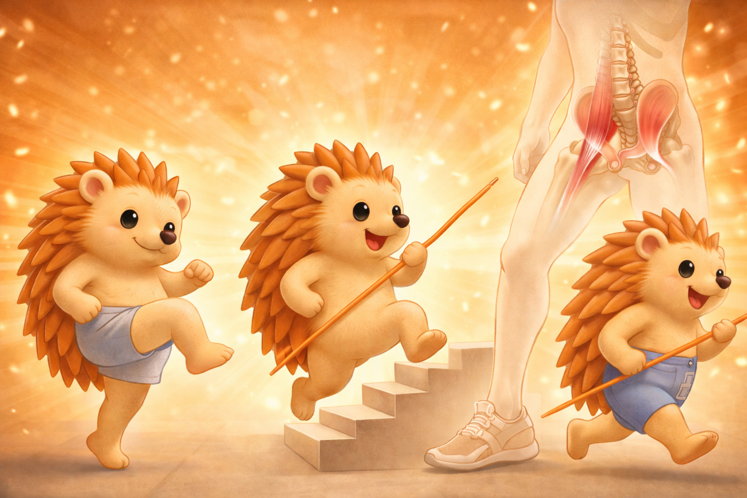 腸腰筋トレをするハリーちゃん