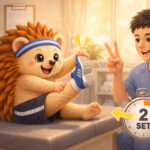 ストレッチは2セットとアドバイスを受けているハリーちゃん