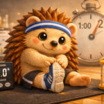 ストレッチをするハリーちゃん