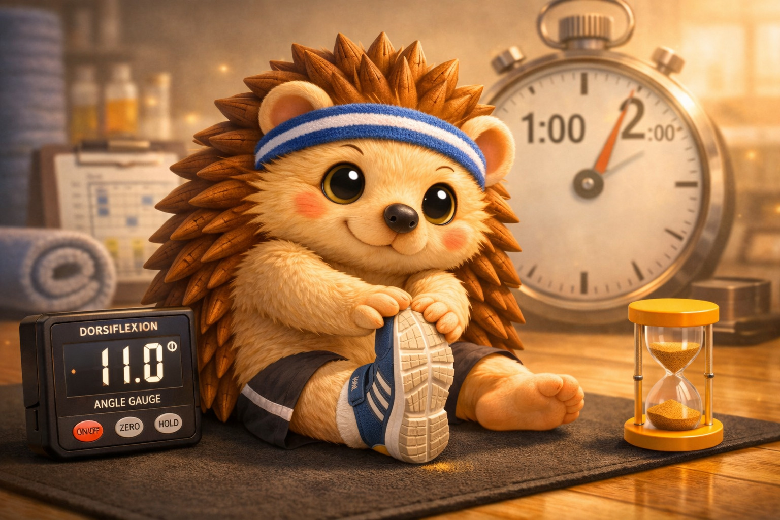 ストレッチをするハリーちゃん