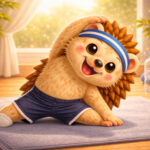 ストレッチをするハリーちゃん2