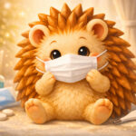 マスクをしているハリーちゃん