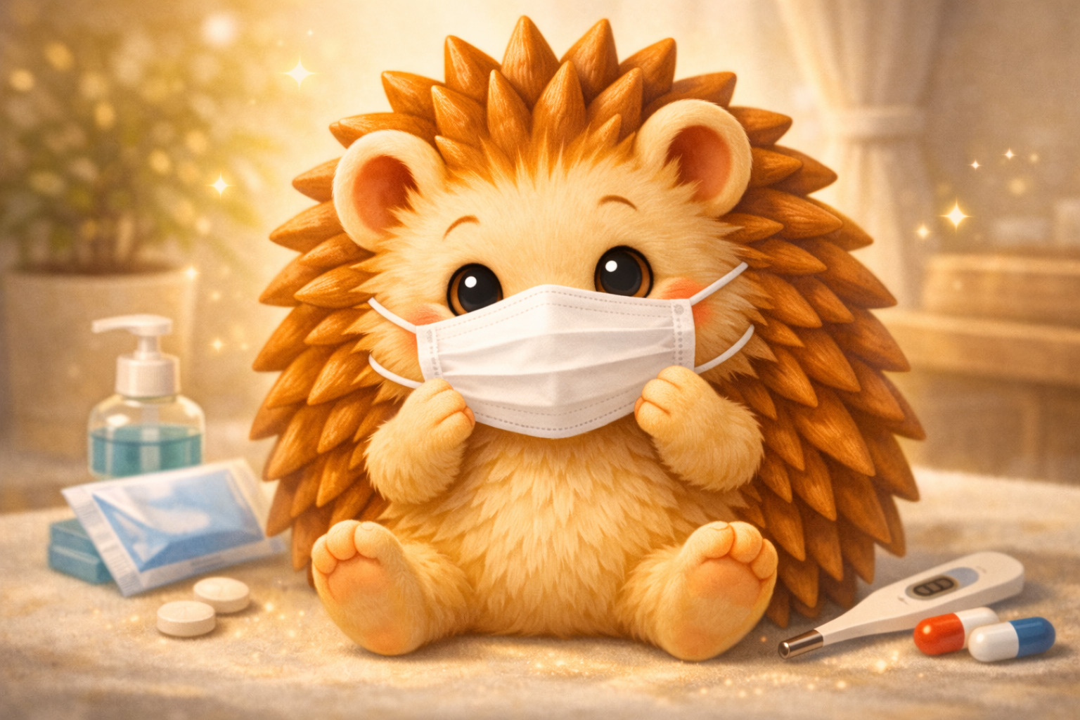 マスクをしているハリーちゃん