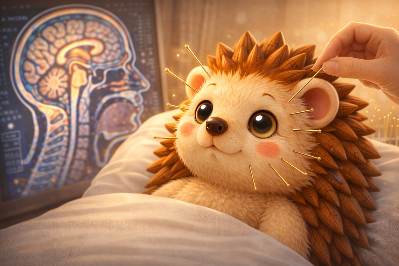 美容鍼を受けるハリーちゃん