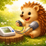 血圧を測るハリーちゃん