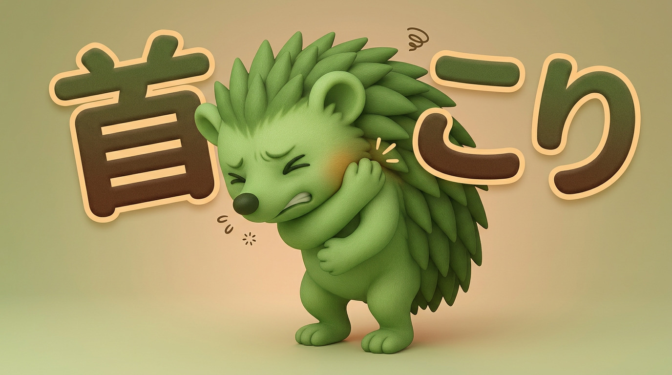 首こりに悩むハリーちゃん